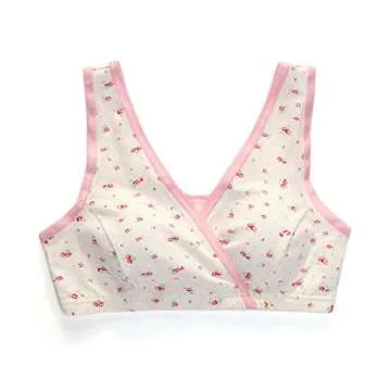 EMY Nursing Bra Maternity Bra 4 Pack Wrap Sleep Bra For Maternity To Nursing Seamless Cotton,2 Grey, 1 Green, 1 White,US L (Asian tag LL)