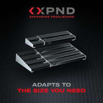D'Addario Accessories XPND Pedal Board - Guitar Pedal Board that Expands - Pedal Boards for Guitars ...
