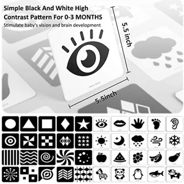 beiens High Contrast Baby Flashcards for Infant Development