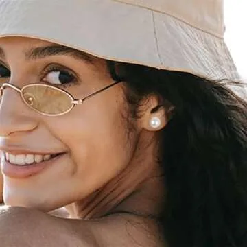 Pearl Earrings Studs for Women Girls, White Pearl CZ Earrings Bridal Simulated Pearl Rhinestone Pearl Stud Earrings Jewelry Set for Wedding Birthday Christmas 12 Pairs