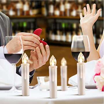 HANNAHONG Flameless Taper Candles for Home Decor