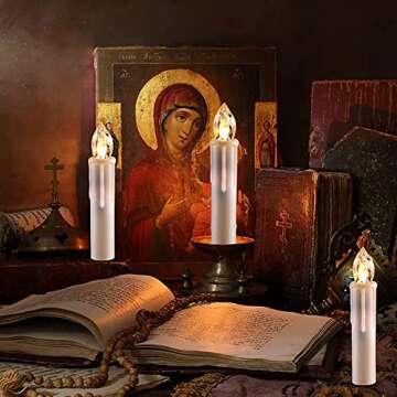 HANNAHONG Flameless Taper Candles for Home Decor