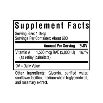 Seeking Health vitamin A Drops - Eye & Skin Health Supplement with Retinyl Palmitate - Liquid Vitami...