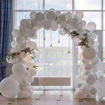 White Balloons 5 Inch 12 Inch 80 Pcs White Party Latex Balloon Birthday Baby Shower Engagement Wedding Party Decorations