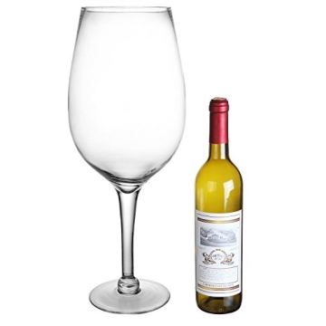 MyGift Giant 20-Inch Decorative Wine Glass for Celebrations