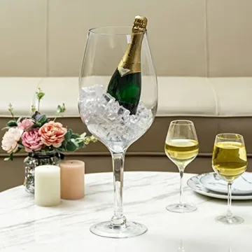 MyGift Giant 20-Inch Decorative Wine Glass for Celebrations