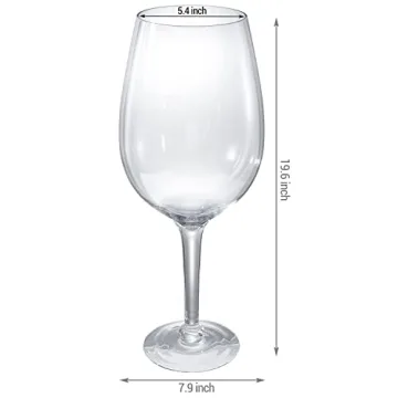 MyGift Giant 20-Inch Decorative Wine Glass for Celebrations