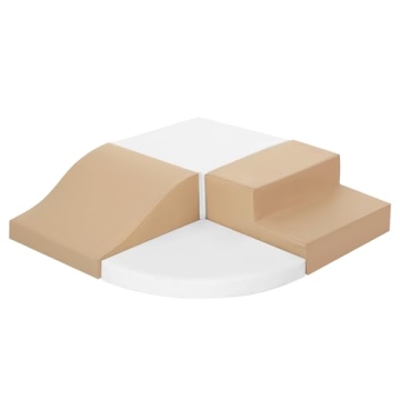 TODIBY 4-Piece Soft PU Leather Toddlers Climbing Toys for Safe Play