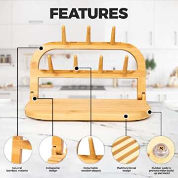 Sydney's Season Bottle Drying Rack Space Saving, Travel Bottle Cleaner Kit, Baby Drying Rack, Travel...