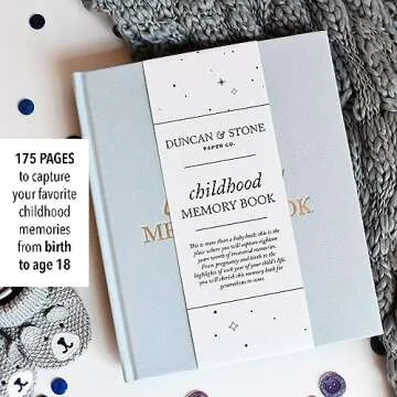 Childhood Memory Book (Sky Blue, 175 Pages) - Milestone & Child Memory Book from Pregnancy to Year Eighteen – Childhood Memory Journal for Parents