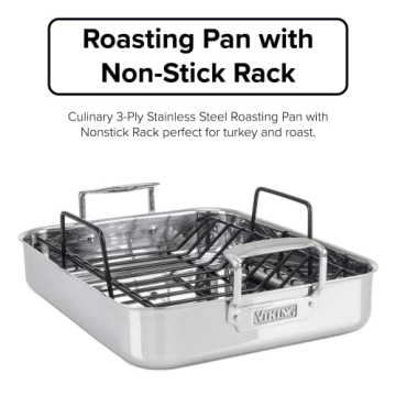 Viking Culinary 3-Ply Roasting Pan for Perfect Roasts