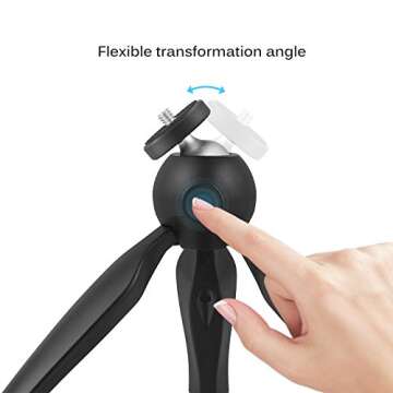 Mini Tripod Tabletop Stand with Ballhead for mini Projector DSLR Digital Cameras Video Gopro Nikon Canon Sony by WOWOTO