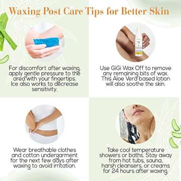 GiGi Post Waxing Treatment, Wax Off Hair Wax Remover, After-Wax Solution with Aloe Vera, for Sensitive Skin, 16 fl oz, 1-pc