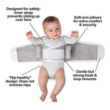 Anna & Eve® Swaddle Strap® Baby Swaddle, The Original Arms Only, Adjustable Baby Swaddle for Newbo...