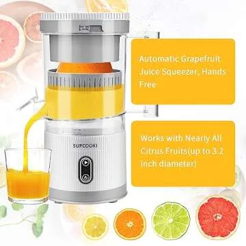 Electric Citrus Juicer - Compact & Rechargeable for Fresh Juice