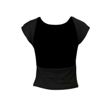 Seyurigaoka Women's Backless T-Shirts Cut Out Crop Top Sleeveless Vintage Multi Ways Wear Tee 2022 Summer Fashion(Open Back-Black,Small)