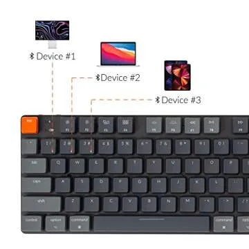 Keychron K5 SE Ultra-Slim Wireless Bluetooth/Wired USB Mechanical Keyboard with Low-Profile Gateron Red Switch, Full Size Layout 104 Keys RGB Backlight Computer Keyboard for Mac and Windows