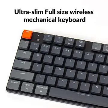 Keychron K5 SE Ultra-Slim Wireless Bluetooth/Wired USB Mechanical Keyboard with Low-Profile Gateron Red Switch, Full Size Layout 104 Keys RGB Backlight Computer Keyboard for Mac and Windows