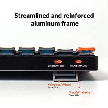 Keychron K5 SE Ultra-Slim Wireless Bluetooth/Wired USB Mechanical Keyboard with Low-Profile Gateron Red Switch, Full Size Layout 104 Keys RGB Backlight Computer Keyboard for Mac and Windows