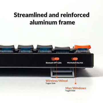 Keychron K5 SE Ultra-Slim Wireless Bluetooth/Wired USB Mechanical Keyboard with Low-Profile Gateron Red Switch, Full Size Layout 104 Keys RGB Backlight Computer Keyboard for Mac and Windows