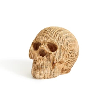 Basketweave Skull Decor | Unique Home Statement Piece