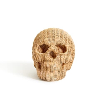 Basketweave Skull Decor | Unique Home Statement Piece