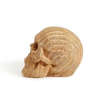 Basketweave Skull Decor | Unique Home Statement Piece