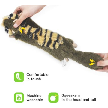 SHARLOVY Dog Chew Toys 6 Pack Plush Crinkle Squeaky