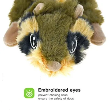 SHARLOVY Dog Chew Toys 6 Pack Plush Crinkle Squeaky