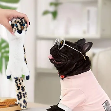 SHARLOVY Dog Chew Toys 6 Pack Plush Crinkle Squeaky