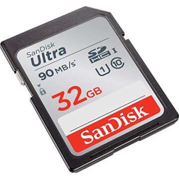 SanDisk 32GB Ultra SDHC UHS-I Memory Card - 90MB/s, C10, U1, Full HD, SD Card - SDSDUNR-032G-GN6IN