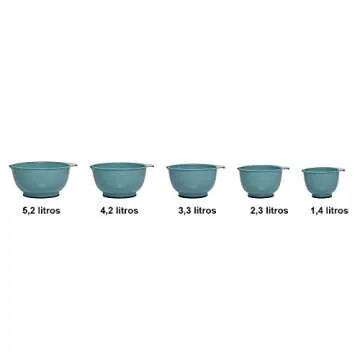 KitchenAid Classic Mixing Bowls, Set of 5, Aqua Sky 2