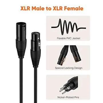 CableCreation 30FT XLR Male to Female Pro Microphone Cable
