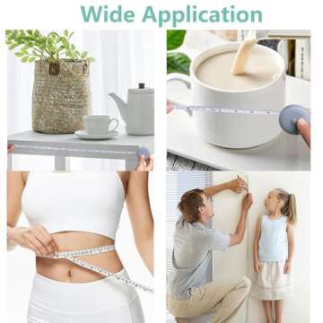 Tape Measure,3 Pack Soft Sewing Tape Measure for Body Measuring, 79 Inchs Mini Measurement Tape,Premium Retractable Fabric and Cloth Tape Measure, Handy (Pink/Green/Blue)