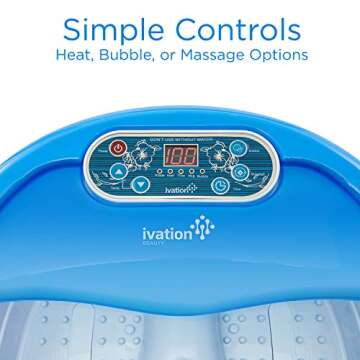 Ivation Foot Spa with Heat, Massagers, and Bubbles