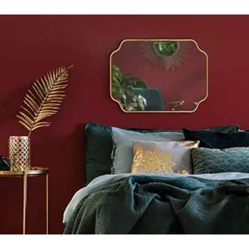 Glam Scalloped Wall Mirror - Kate and Laurel 18x24