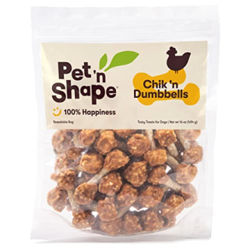 Pet 'n Shape Chik 'n Rice Dumbbells - Natural Dog Treats, Chicken, 1 Pound