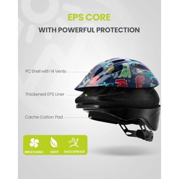 OutdoorMaster Kids Bike Helmet - Stylish and Safe for Ages 3-11