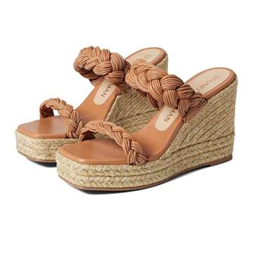 Stuart Weitzman Braida Espadrille Sandal Tan 9 M - Effortless Elegance for Warm Weather