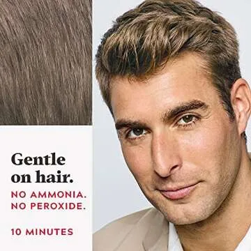 Just For Men Easy Comb-In Color Mens Hair Dye, Easy No Mix Application with Comb Applicator - Light Brown, A-25, Pack of 1