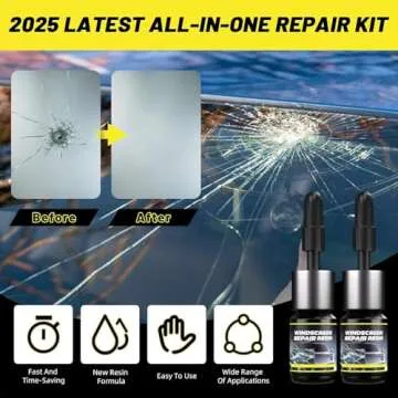 LOMEEN Windshield Repair Kit for All Glass Cracks