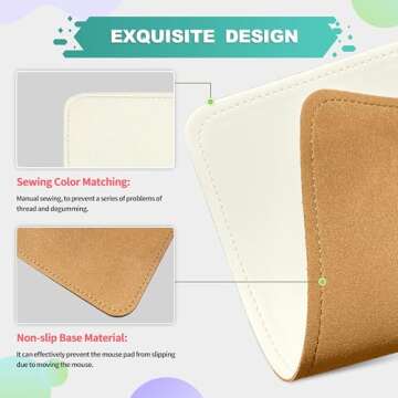 Premium PU Leather Mouse Pad for Comfort and Style