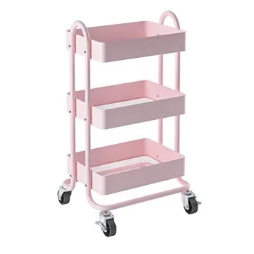 MIOCASA 3-Tier Utility Rolling Cart Perfect for Home & Office