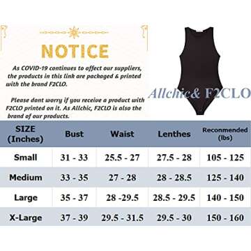 Trendy Allchic Women's Racerback Bodysuits in White