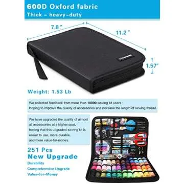 Large Sewing Kit with 251 Pcs for Adults - YUANHANG Premium Set