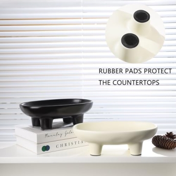 Sureasy 10 inch Ceramic Fruit Bowl for Elegant Home Decor