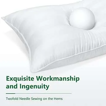 COZSINOOR Queen Size Cooling Bed Pillows for Sleeping: Hotel Quality, Set of 2 - Down Alternative Microfiber Filled for Back, Stomach, Side Sleepers, Breathable, and Skin-Friendly