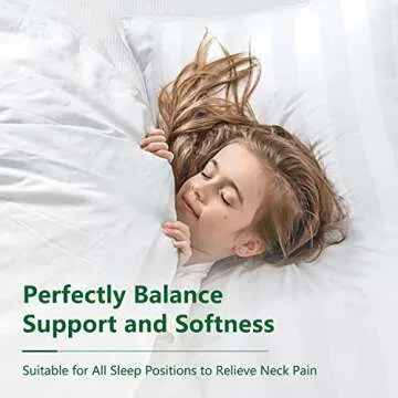 COZSINOOR Queen Size Cooling Bed Pillows for Sleeping: Hotel Quality, Set of 2 - Down Alternative Microfiber Filled for Back, Stomach, Side Sleepers, Breathable, and Skin-Friendly