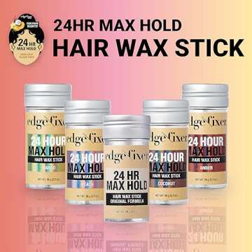 Red by Kiss Hair Wax Stick 24HR Max Hold Edge Fixer Edge Control Pomade Non-Sticky, Non-Oily Flake Free Hair Styling Wax 2.7 oz. (Unscented)