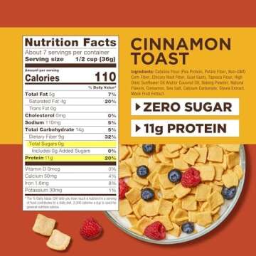 Cinnamon Toast Cereal | Low Carb, Vegan, Keto-Friendly 4 Pack